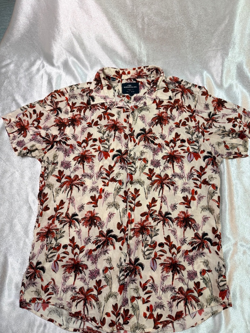 Rodd & Gunn Men's Tropical Floral Short Sleeve Button Up Shirt Size L Sports Fit